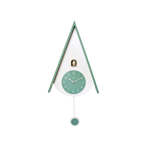 Acctim Isky Chalet Style Cuckoo Wall Clock - White / Green