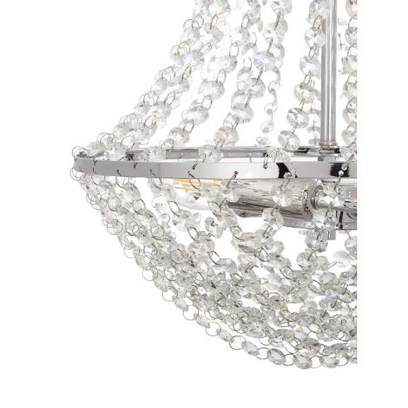 John Lewis & Partners Empire Crystal Chandelier Ceiling Light - Clear