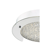 DAR Lighting PET5250 Peta Flush Crystal And Polished Chrome Ceiling Light