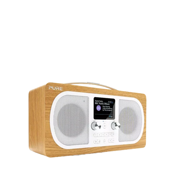 Pure Evoke H6 DAB/DAB+/FM Stereo Bluetooth Radio, Oak - Refurbished Excellent