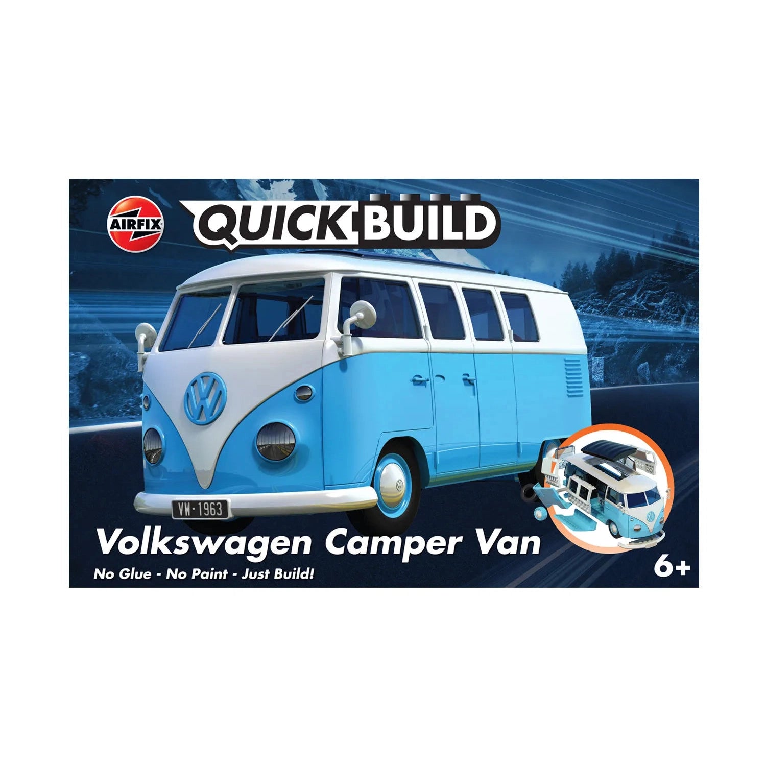 Airfix Quickbuild VW Camper Van - Blue