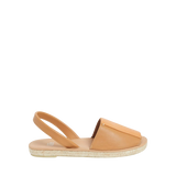 John Lewis Leticia Flat Colour Block Sandals, Tan ( Size 4 )