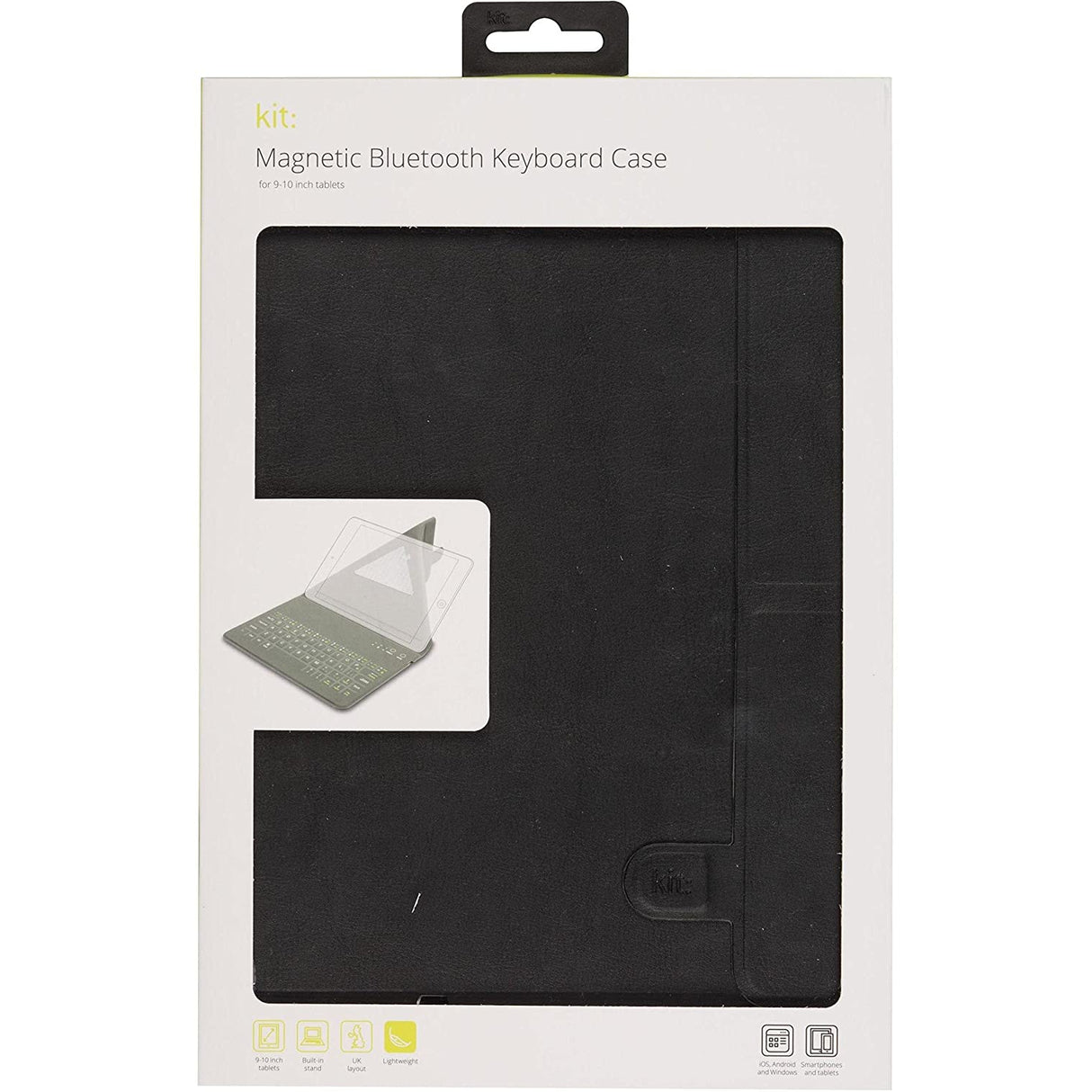 Kit Magnetic Bluetooth Keyboard Case for 9-10 Inch Tablets, Foldable Stand iPad Case