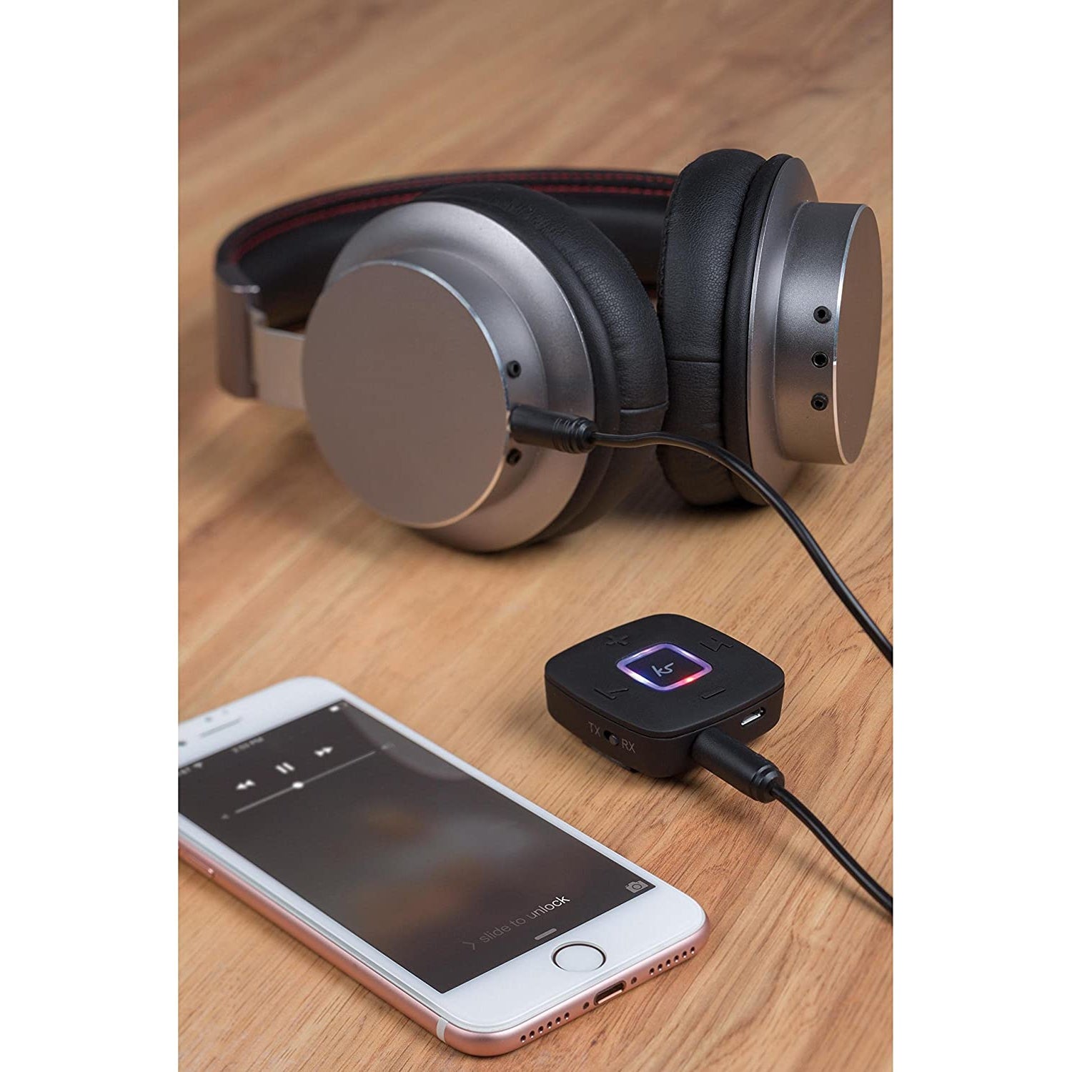 KitSound Bluetooth Wireless Music Adaptor 2, Bluetooth Headphones Adaptor/Transmitter Receive