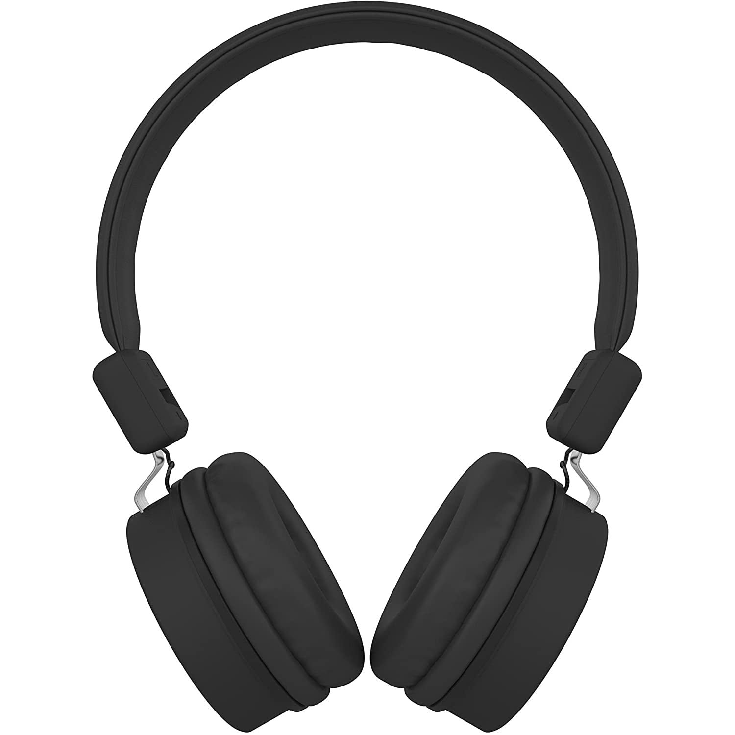 KitSound Brooklyn Lightweight Foldable Wired On-Ear Headphones, Black