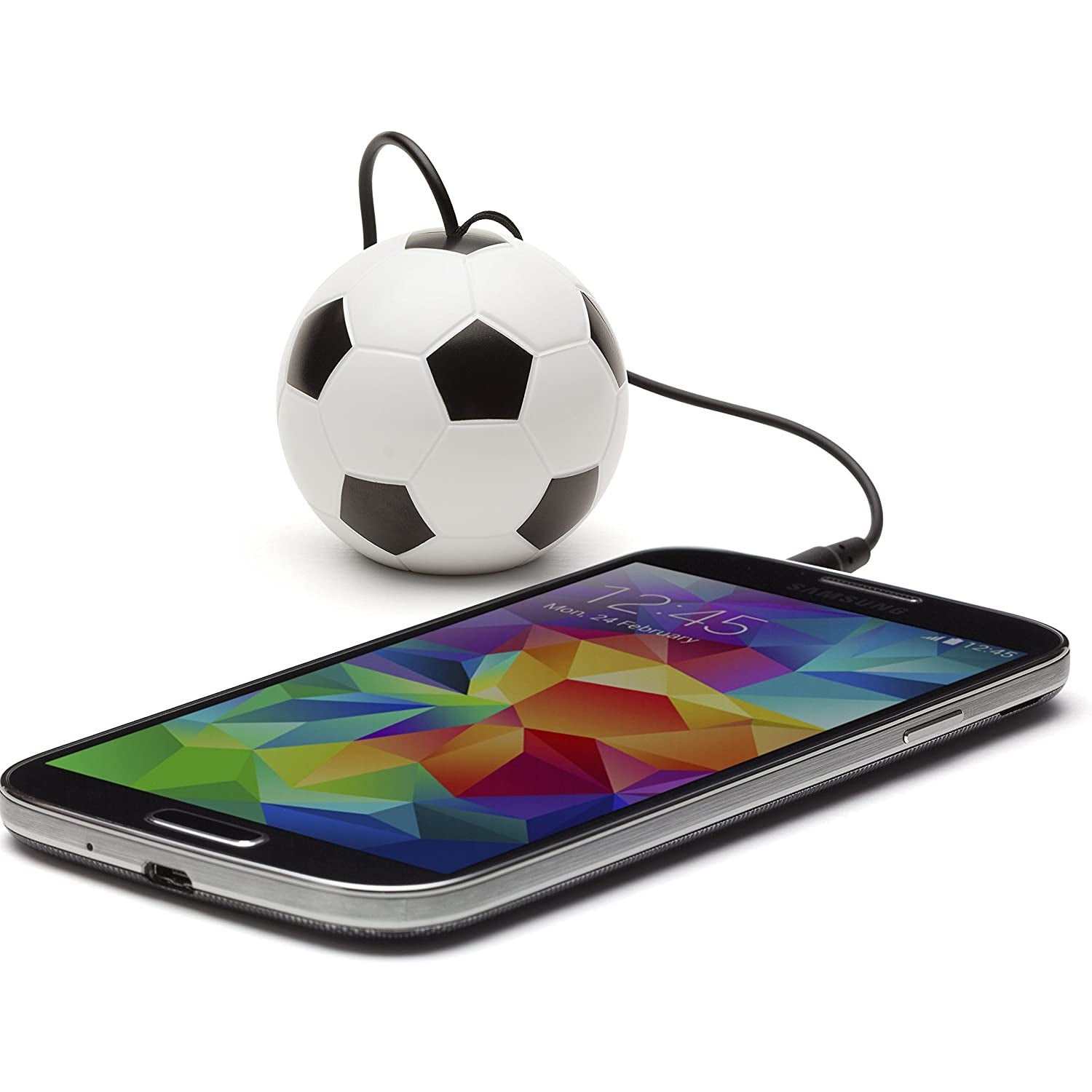 KitSound Football Mini Buddy and Portable Rechargeable Universal Wired Speaker