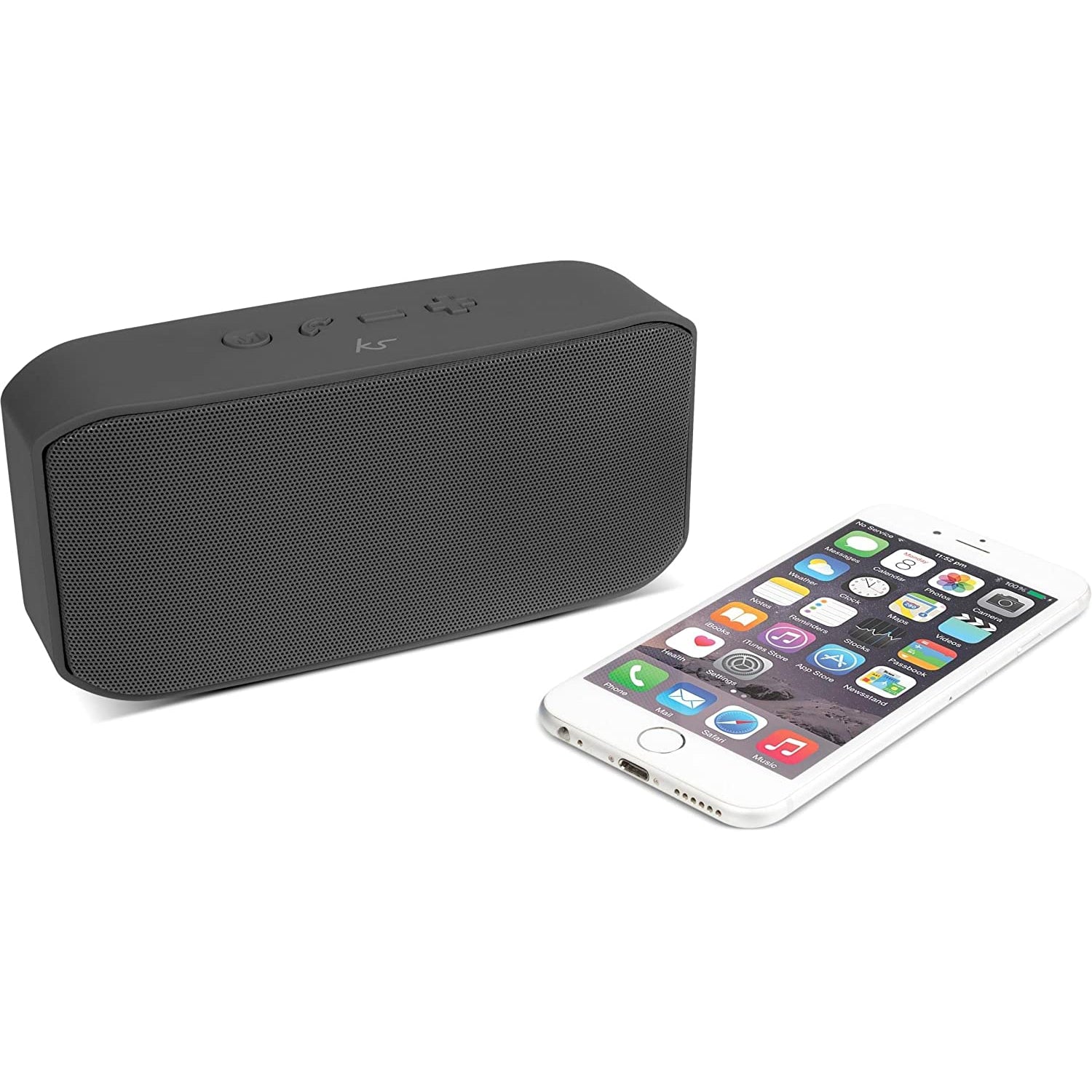 KitSound Miami Bluetooth Portable Wireless Speaker with Built in FM Radio - Grey