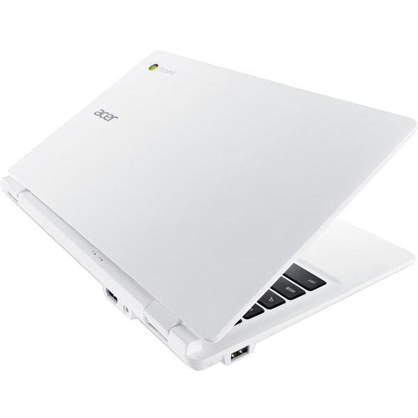 Acer CB3-111 11.6" Chromebook, Intel Celeron, 2GB RAM, 16GB eMMC, White (NX.MQNEK.001)