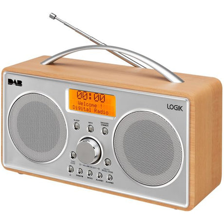 Logik L55DAB15 Portable DAB+/FM Radio, Silver & Wood - Variants