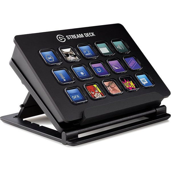 Elgato Stream Deck, Live Content Creation Controller with 15 Customizable LCD Keys, Black