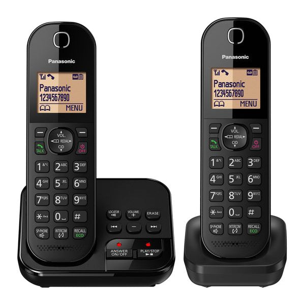 Panasonic KX-TGC422EB Cordless Phone with Answering Machine Twin Handsets - Refurbished Excellent