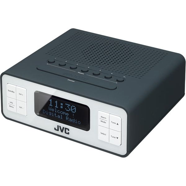 JVC RA-D38H DAB/FM Clock Radio - Grey - Pristine Condition