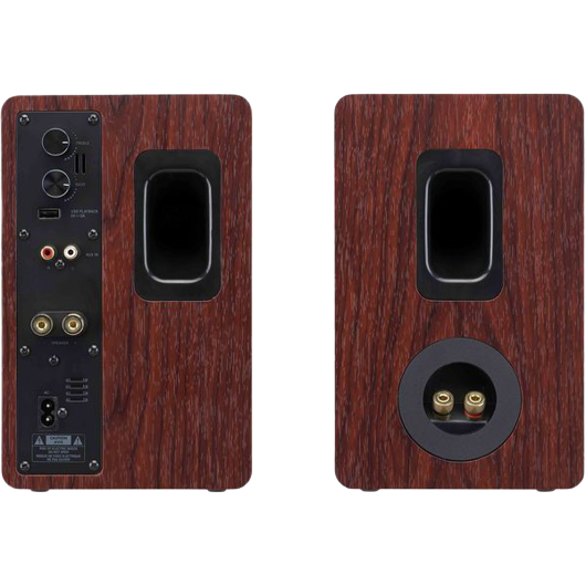 JVC XS-D629BM 2.0 Bluetooth Bookshelf Speakers - Walnut