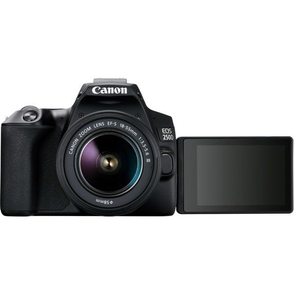 Canon EOS 250D DSLR Camera with EF-S 18-55 mm f/3.5-5.6 III & EF 50 mm f/1.8 STM, Black