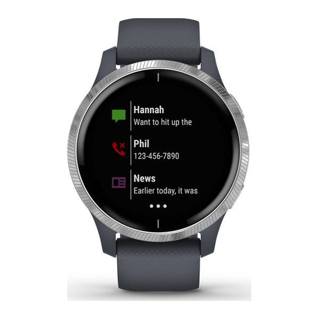Garmin Venu Smartwatch - Granite Blue & Silver - Refurbished Pristine