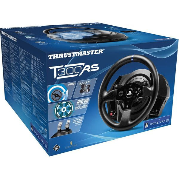 Thrustmaster T300 RS Force Feedback Racing Wheel with 2 Pedals set, Black