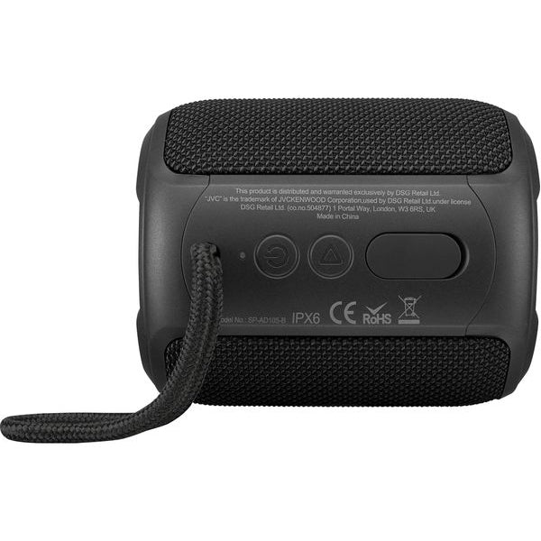 JVC SP-AD105-B SPX1 Portable Bluetooth Speaker, Black