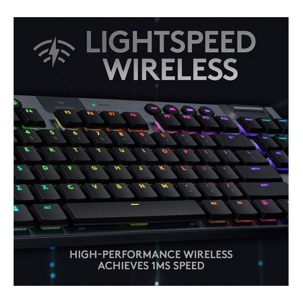 Logitech G915 LIGHTSPEED TKL Tenkeyless Wireless Gaming Keyboard - Black