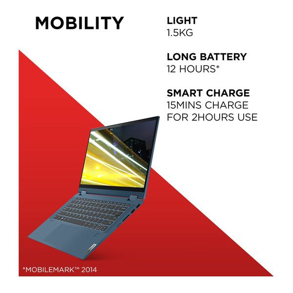 Lenovo IdeaPad Flex 5 81X2008MUK 14" 2 in 1 Laptop, AMD Ryzen 7, 8GB RAM, 512GB SSD, Teal