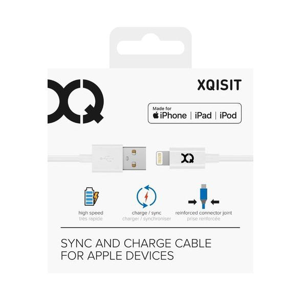 XQISIT Charge & Sync Lightning Cable for Apple Devices