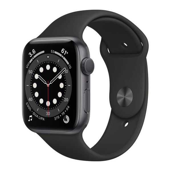 Apple Watch Series 6 - Space Grey Aluminium - GPS with 44mm Black Sports Band