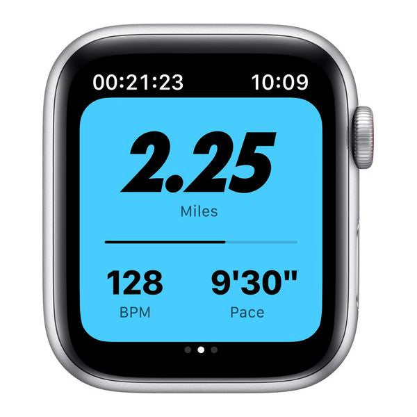Apple Watch Series SE 44mm Aluminium Case - GPS + Cellular - Silver - Nike Straps - New