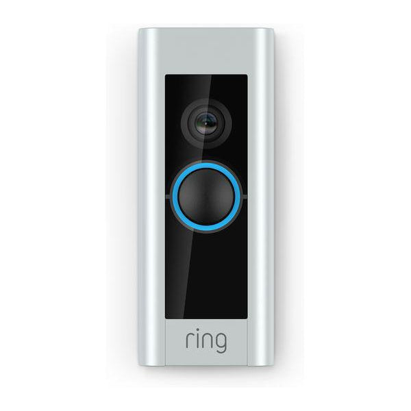 Ring Smart Video Doorbell Pro with Built-in Wi-Fi & Camera plus Plug-in Adapter - Refurbished Pristine