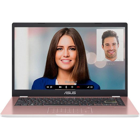 ASUS E410MA-EK017TS 14" Laptop, Intel Celeron, 4GB RAM, 64GB eMMC, Pink
