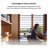 Google Wi-Fi Mesh Network System Router Point, AC1200, Pack of 3 (GA02434-GB)