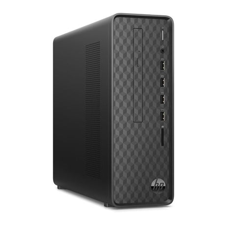 HP Slim S01-AF1021NA Desktop PC, Intel Celeron, 4GB RAM, 256GB SSD, Black (4J9L1EA#ABU)