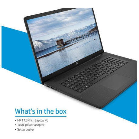 HP 17-CN0524NA 17.3" Laptop, Intel Core i3, 8GB RAM, 512GB SSD, Black