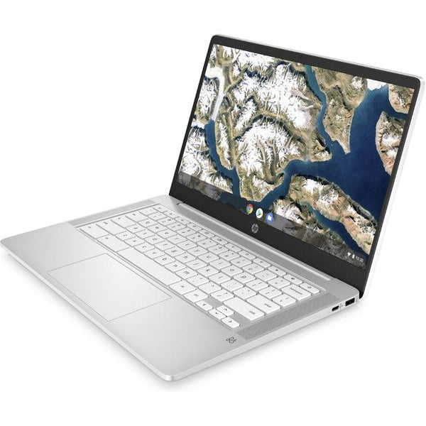 HP 14a-NA0509SA Chromebook, Intel Pentium, 4GB RAM, 64GB eMMC, 14'', White (4J6H1EA#ABU)