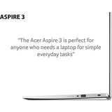 ACER Aspire 3 15.6" Laptop - Intel Core i3-1115G4, 128GB SSD, 8GB Ram, Silver