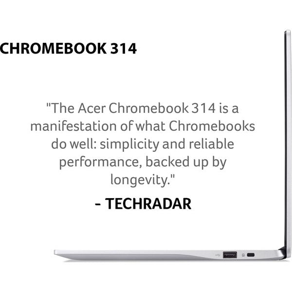 ACER 314 Touch 14" Chromebook, MediaTek MT8183C, 128GB eMMC, 4GB Ram, Silver