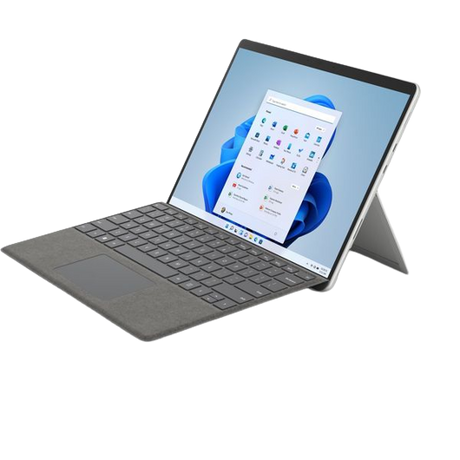 Microsoft Surface Pro 8 Laptop, Intel Core i7, 16GB RAM, 256 GB SSD, Platinum Silver