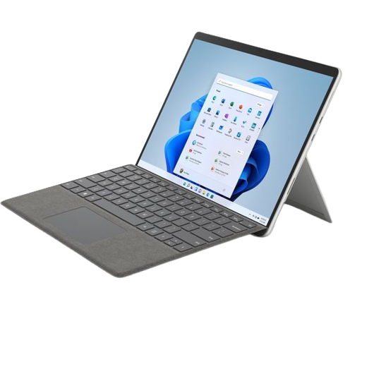 Microsoft Surface Pro 8 Laptop, Intel Core i7, 16GB RAM, 256 GB SSD, Platinum Silver