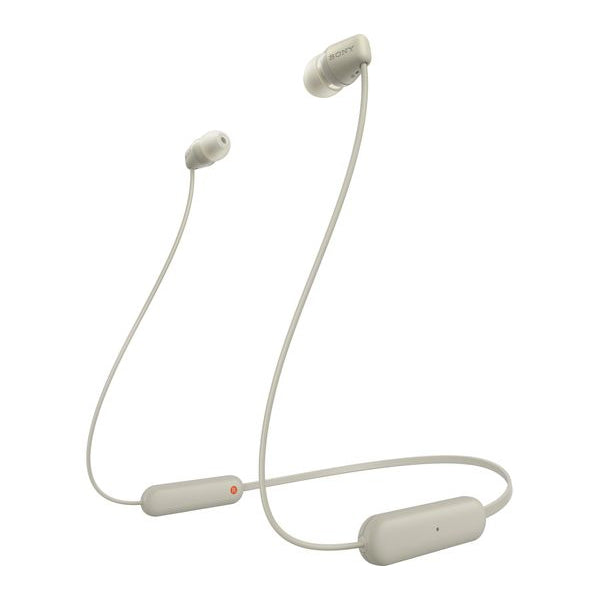Sony WI-C100 Wireless Stereo Headphones - Taupe - Refurbished Pristine