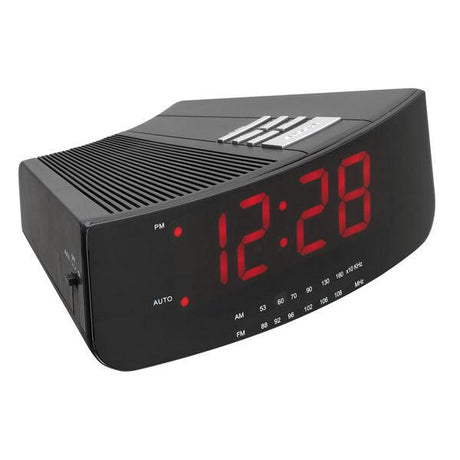 Logik LCRAN12 FM/AM Clock Radio - Black - Refurbished Pristine