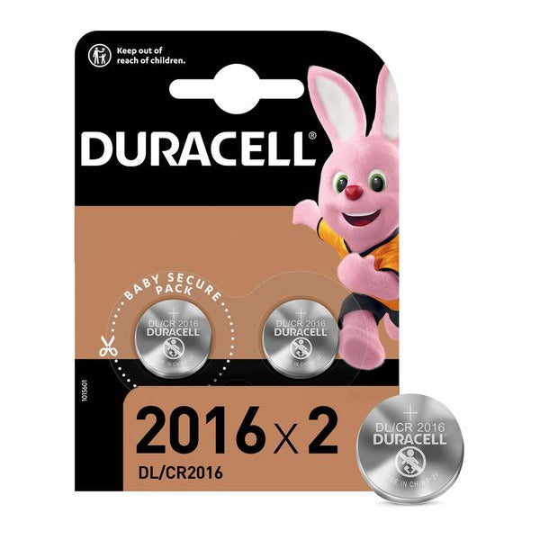 Duracell 2016 DL2016/CR2016 Lithium Batteries - Pack of 2