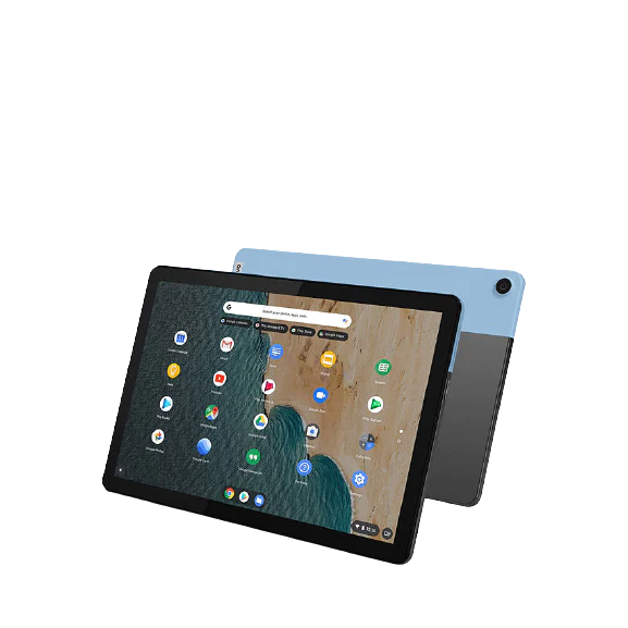 Lenovo Duet ZA6F0025GB Chromebook Laptop, MediaTek, 4GB, 64GB, 10.1", Ice Blue/Iron Grey - Refurbished Good