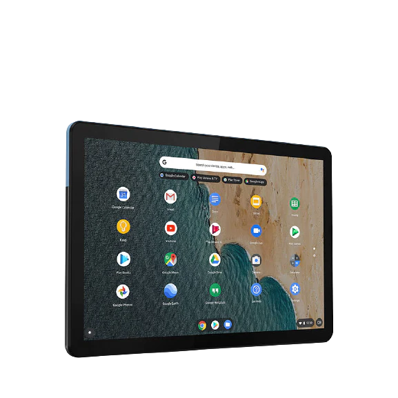 Lenovo Duet ZA6F0025GB Chromebook Laptop, MediaTek, 4GB, 64GB, 10.1", Ice Blue/Iron Grey - Refurbished Good