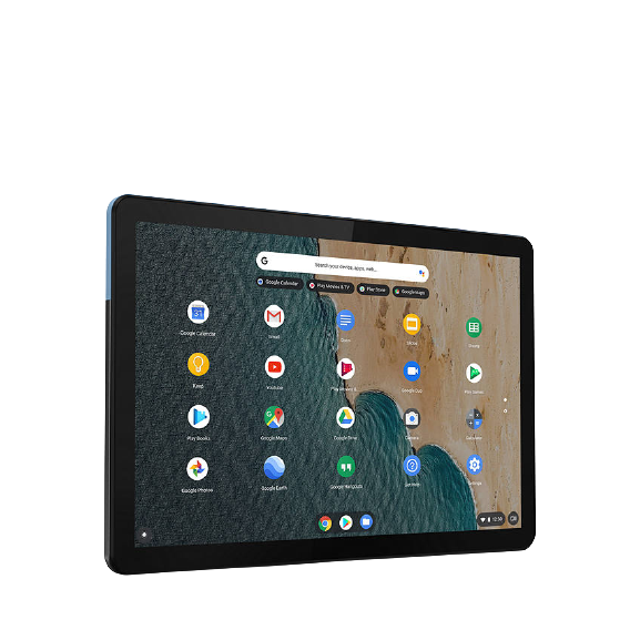 Lenovo Duet ZA6F0025GB Chromebook Laptop, MediaTek, 4GB, 64GB, 10.1", Ice Blue/Iron Grey - Refurbished Pristine