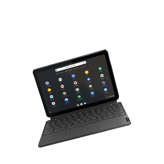 Lenovo Duet ZA6F0025GB Chromebook Laptop, MediaTek, 4GB, 64GB, 10.1", Ice Blue/Iron Grey - Refurbished Good