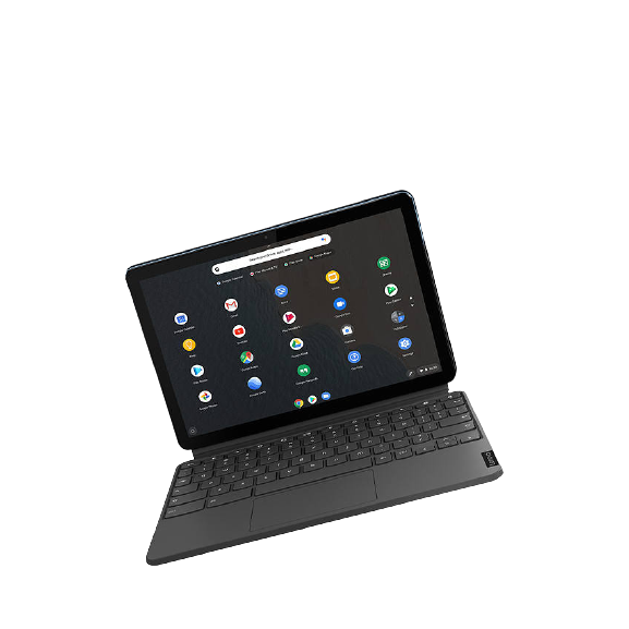 Lenovo Duet ZA6F0025GB Chromebook Laptop, MediaTek, 4GB, 64GB, 10.1", Ice Blue/Iron Grey - Refurbished Pristine