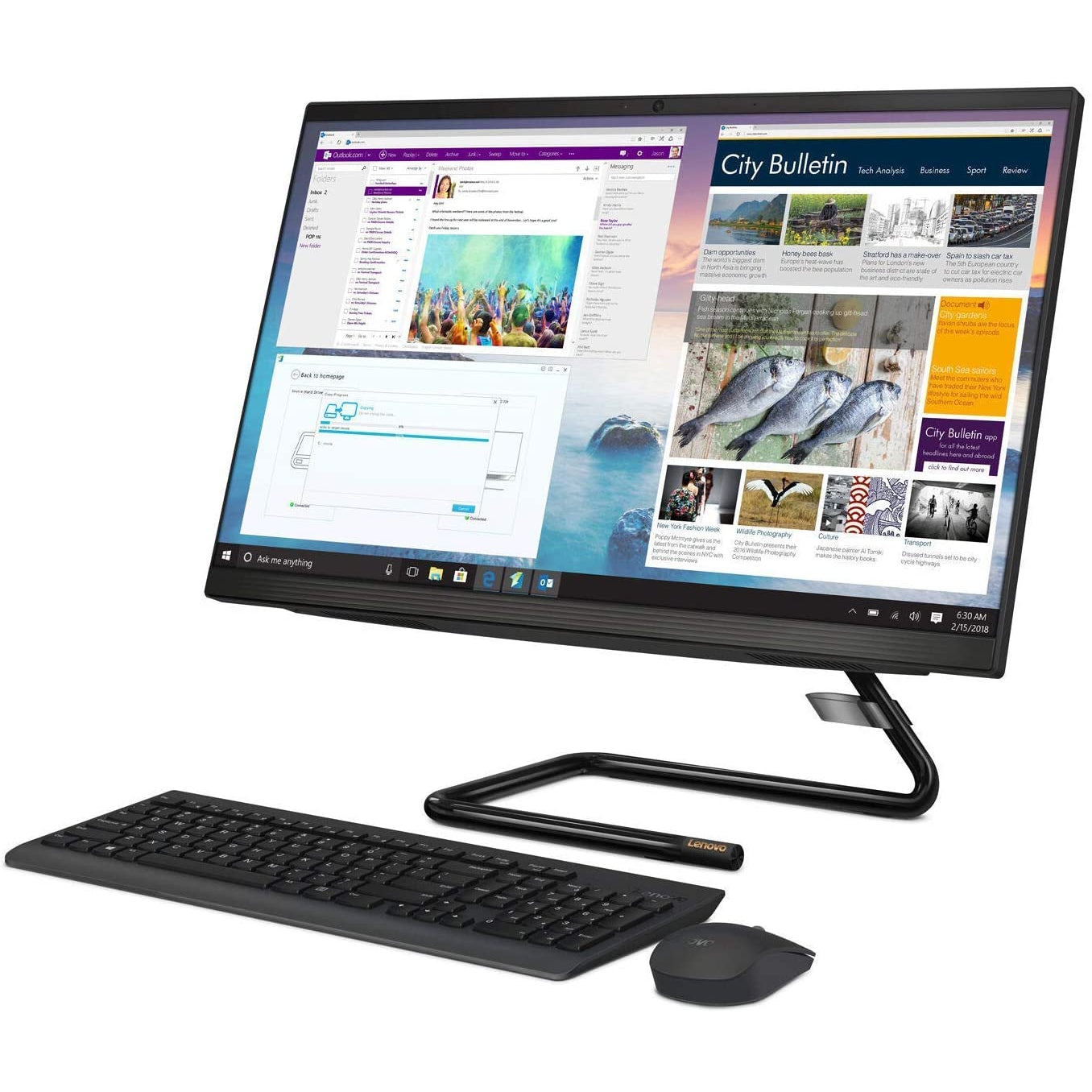 Lenovo Ideacentre A340-24IWL I3 8GB RAM 1TB HDD 23.8" All In One Desktop PC - Black