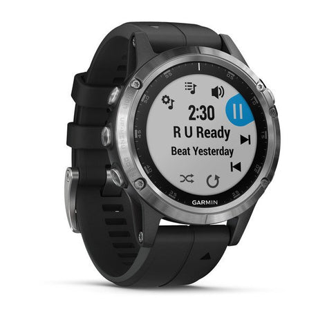 Garmin Fenix 5 Plus Silver with Black Band