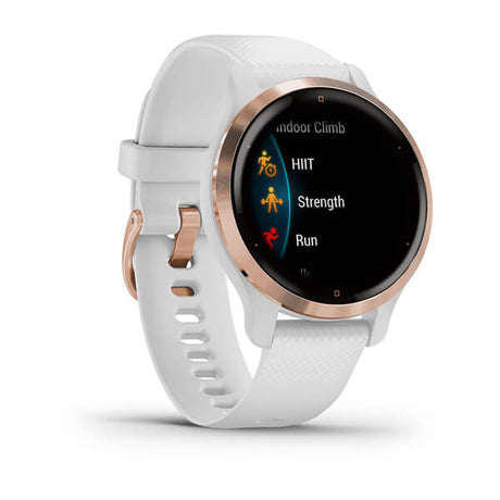 Garmin Venu 2S Rose Gold Stainless Steel Bezel with White Case and Silicone Band - Refurbished Good