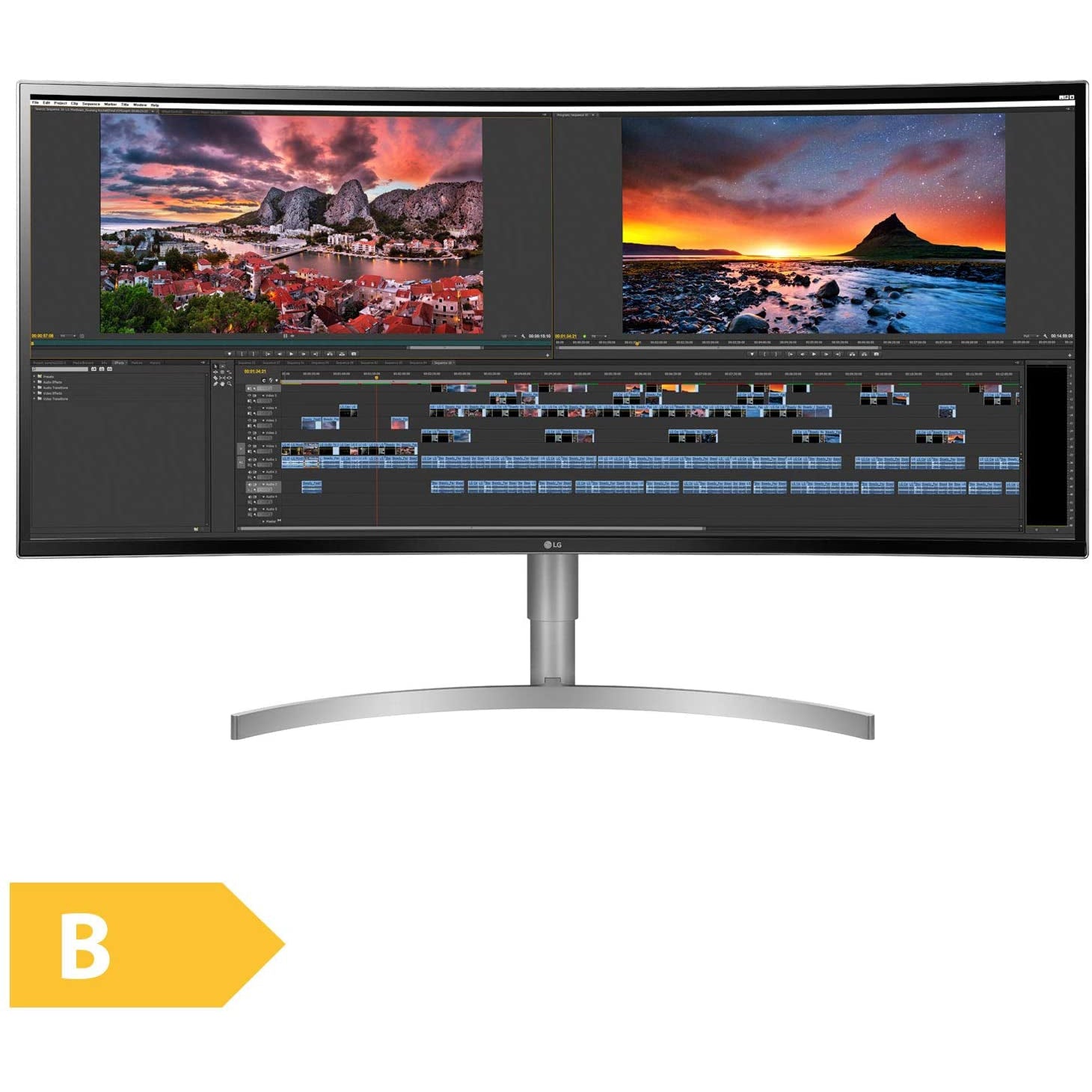 LG UltraWide 38WK95C 38-inch Curved HDR10 Height Adjustable IPS Monitor 3840 x 1600, 2x HDMI