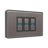 Lightwave L23 3-Gang Smart Dimmer, Stainless Steel