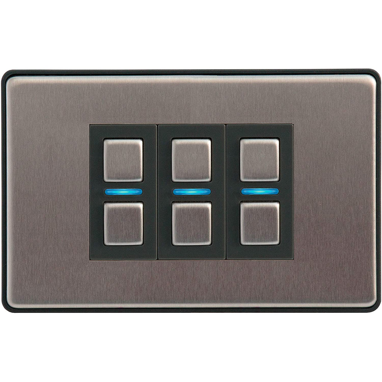 Lightwave L23 3-Gang Smart Dimmer, Stainless Steel